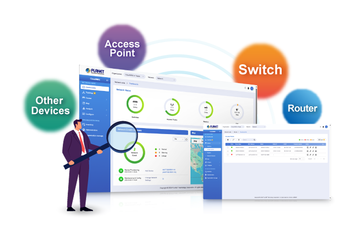 Aplicația mobilă PLANET CloudNMS 